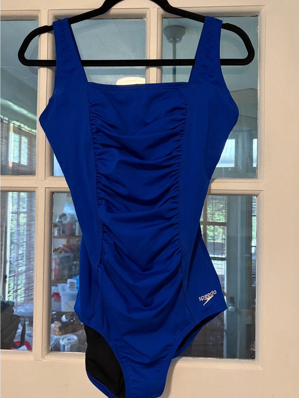 Speedo Blue Ruched One-Piece Swimsuit